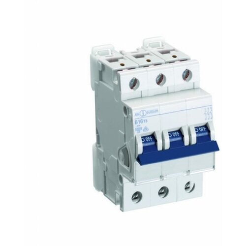 Термомагнитный 3 полюсный автоматический выключатель на 6A 6kA хар-ка C серия S ABL C6S3 888₽