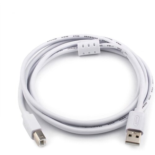 atcom кабель для принтера am bm at6152 0 8м белый Кабель Atcom для подключения USB 2.0 (am) - USB 2.0 (bm) 3 м