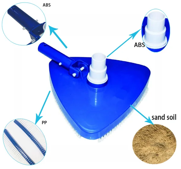 Треугольная щетка-пылесос для чистки бассейна - фотография № 4