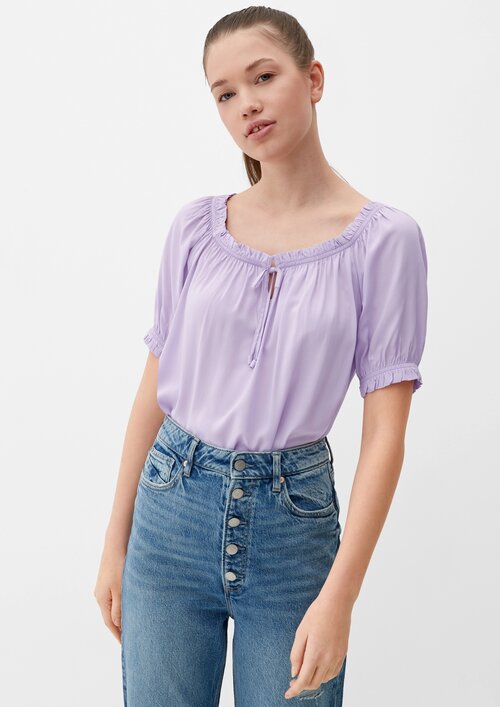 Блуза  Q/S by s.Oliver, размер 40 (L), фиолетовый