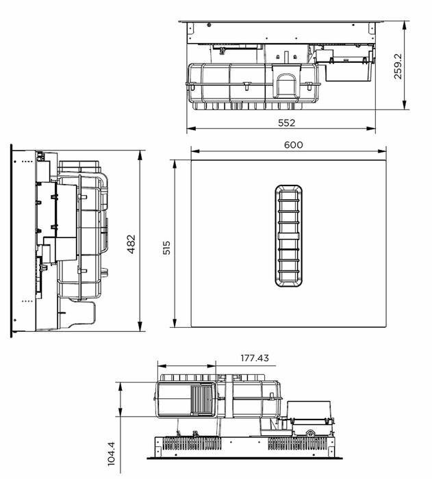 Индукционная варочная панель с интегрированной вытяжкой MAUNFELD MIHC604SF2BK — фото 1