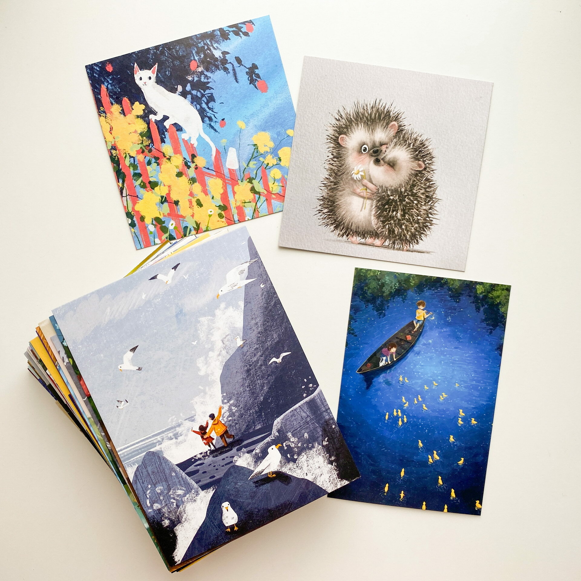 Набор почтовых эко-открыток Маленькие радости "Животные" (72 шт) для посткроссинга