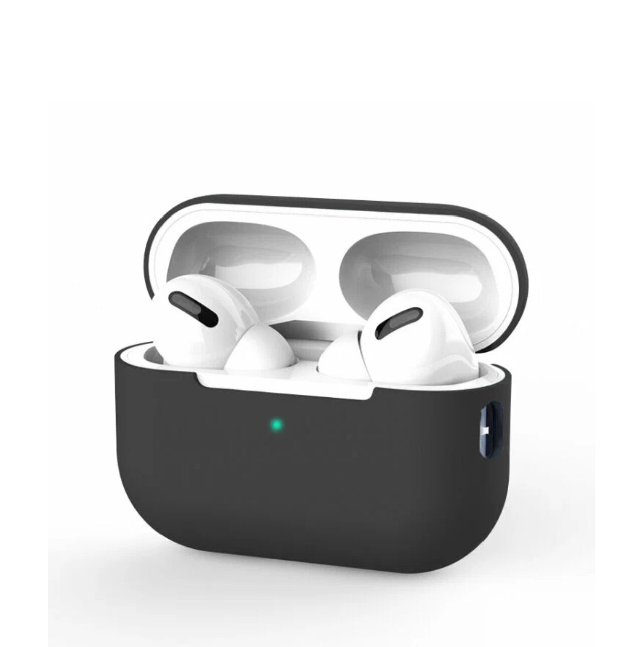 Cиликоновый чехол для наушников Apple AirPods Pro 2 (2022-2023), цвет Черный (black), ультратонкий