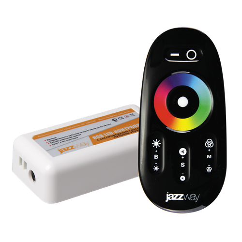 Jazzway Контроллер RGB PRC-4000RF BL (черный) 12/24V 216/432Вт .1019295 (7 шт.)