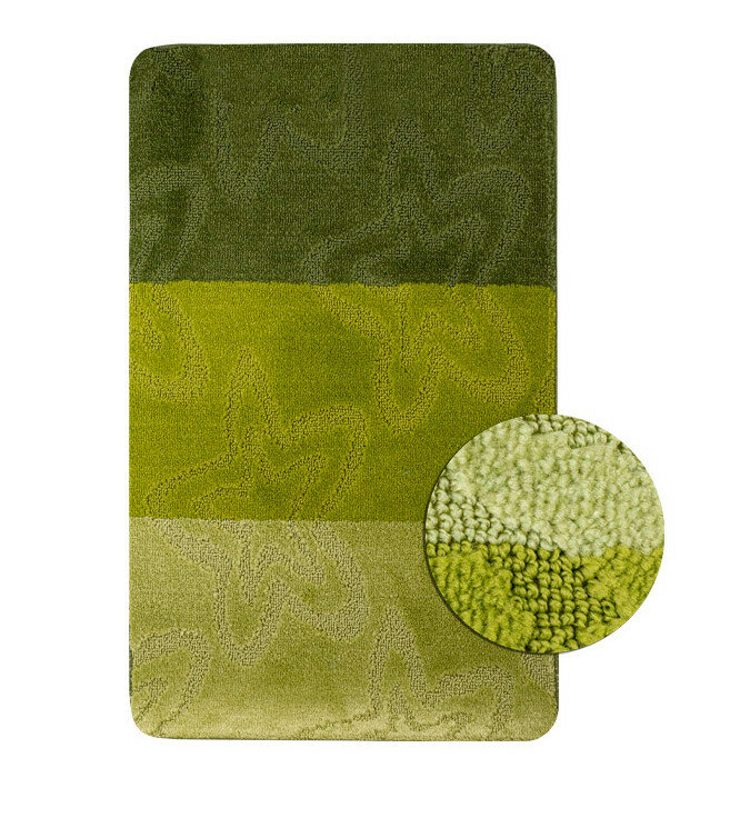 Коврик в ванну санакс 00213 SILVER одинарный зелёный 60х100 см 100 % полиэстер