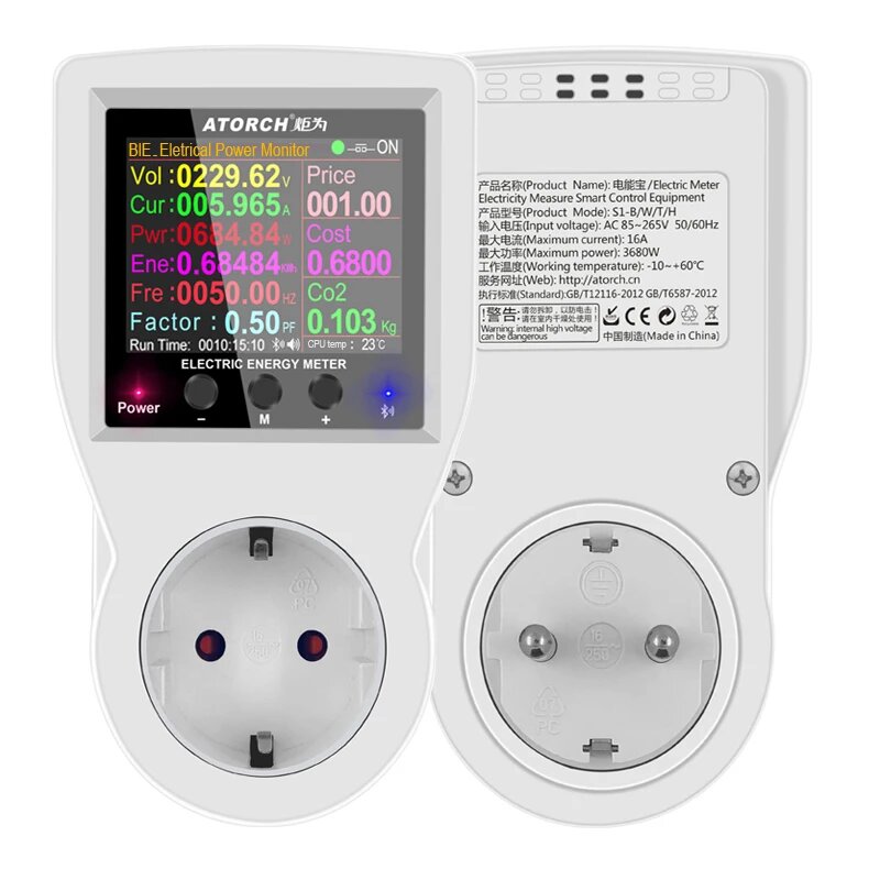 Изображение HIDANCE S1B Цифровой счётчик мощности, EU Bluetooth socket
