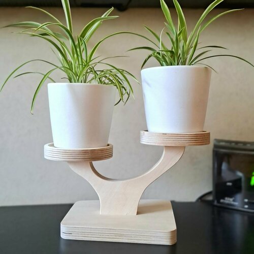 Подставка для цветов деревянная Дерево некрашеная 690₽