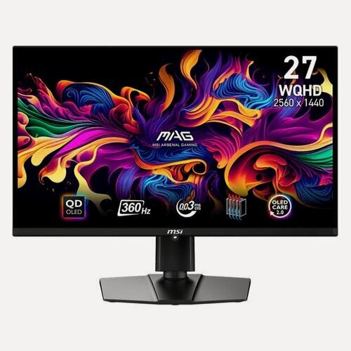 Изображение товара 26.5" Монитор MSI Mag 271QPX QD-OLED, 2560x1440, QD OLED, 360Гц, 2хHDMI, 1хDP, черный [9s6-3cd89t-019]