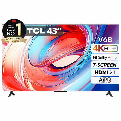 Телевизор TCL 43V6B диагональ 43 дюйма 4K HDR Bluetooth Wi Fi 60Гц 37390₽