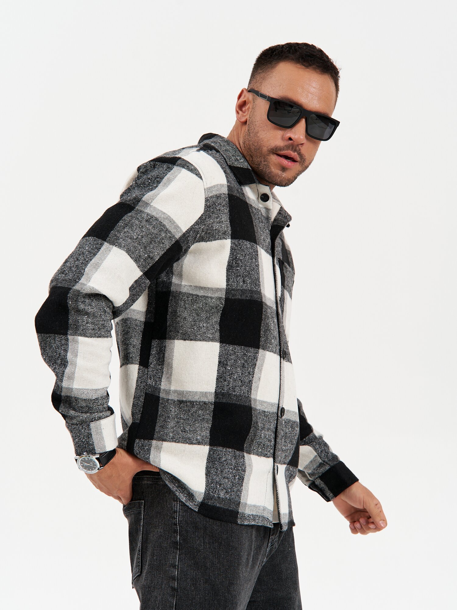 Рубашка U.M.W. Базовая коллекция, размер L, черный — фото 1