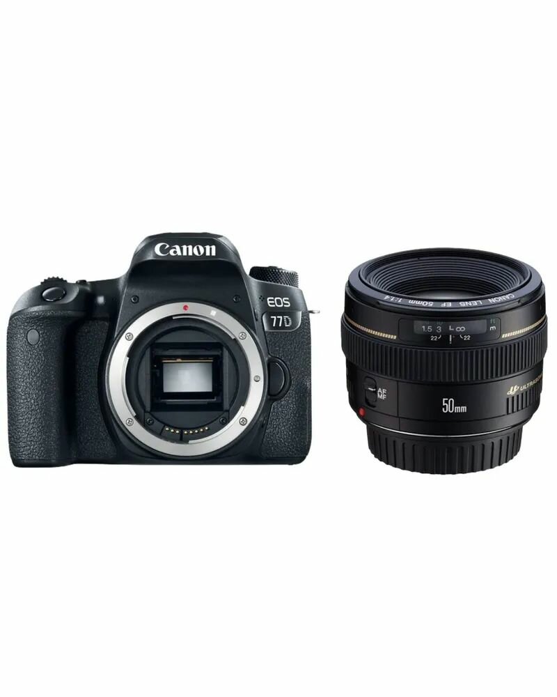 Фотоаппарат Canon 77D kit 50mm 1.4