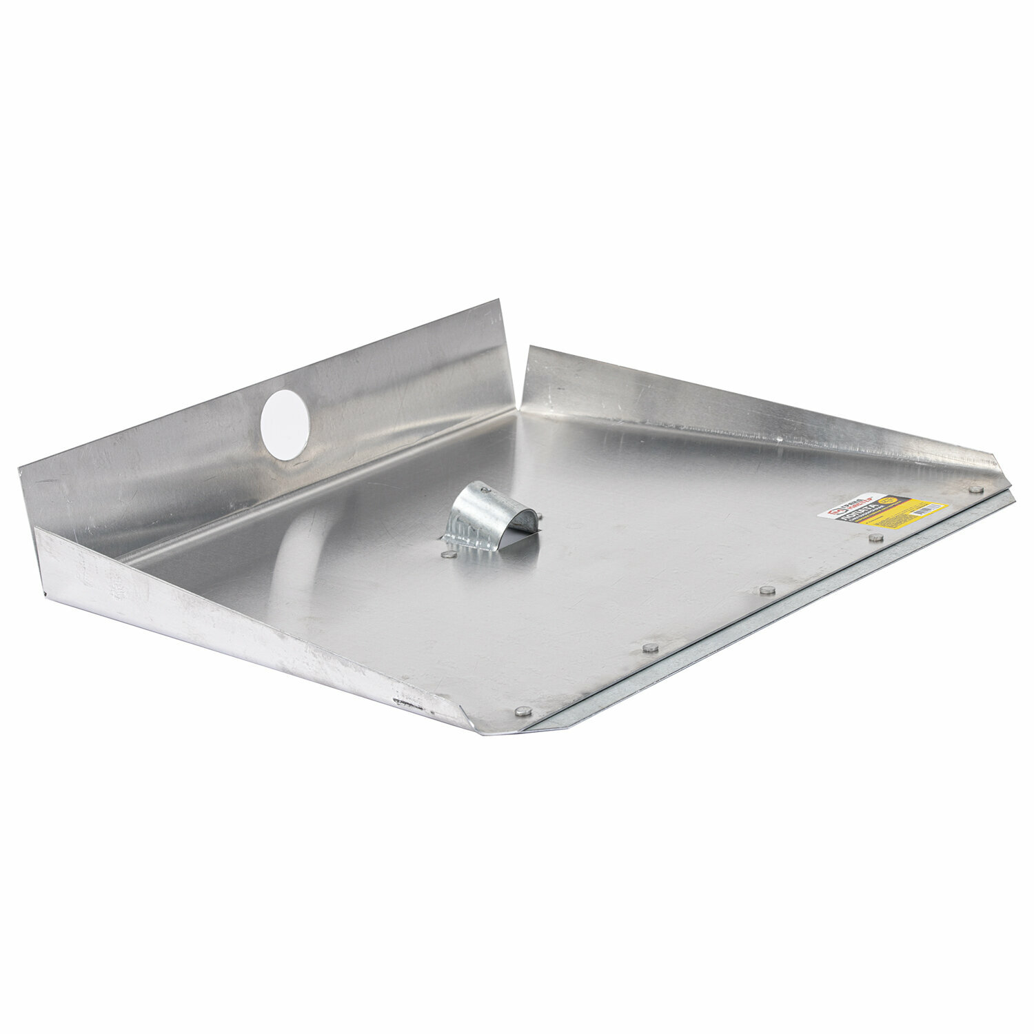 Лопата снеговая трехбортная 46х35 см ЛА-3б алюминий 15 мм планка металлическая на клепках без черенка грандмастер 700344