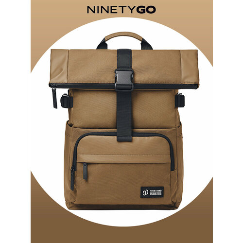 Городской рюкзак Xiaomi Ninetygo для ноутбука, роллтоп, коричневый