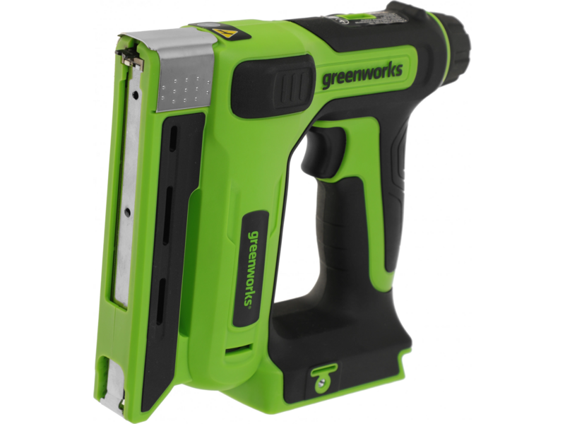 Степлер ручной Greenworks G24CS10 скобы 4/55/90/18GA