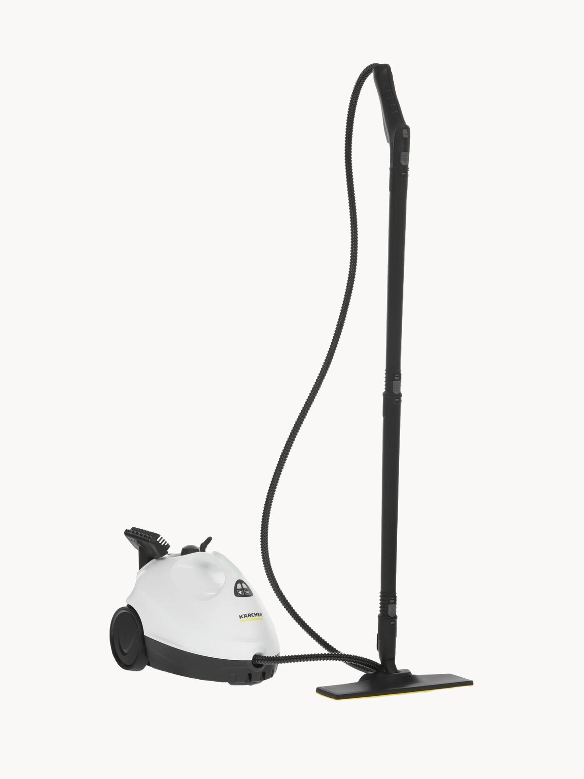 Пароочиститель для дома (паровая швабра) Karcher SC 2 EasyFix, белый + аксессуары VELERCART: 2 салфетки для пола, 2 обтяжки для ручной насадки, 4 щёточки, насадка для мытья окон