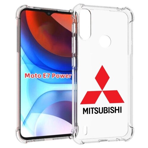 Чехол MyPads mitsubishi-3 для Motorola Moto E7 Power задняя-панель-накладка-бампер