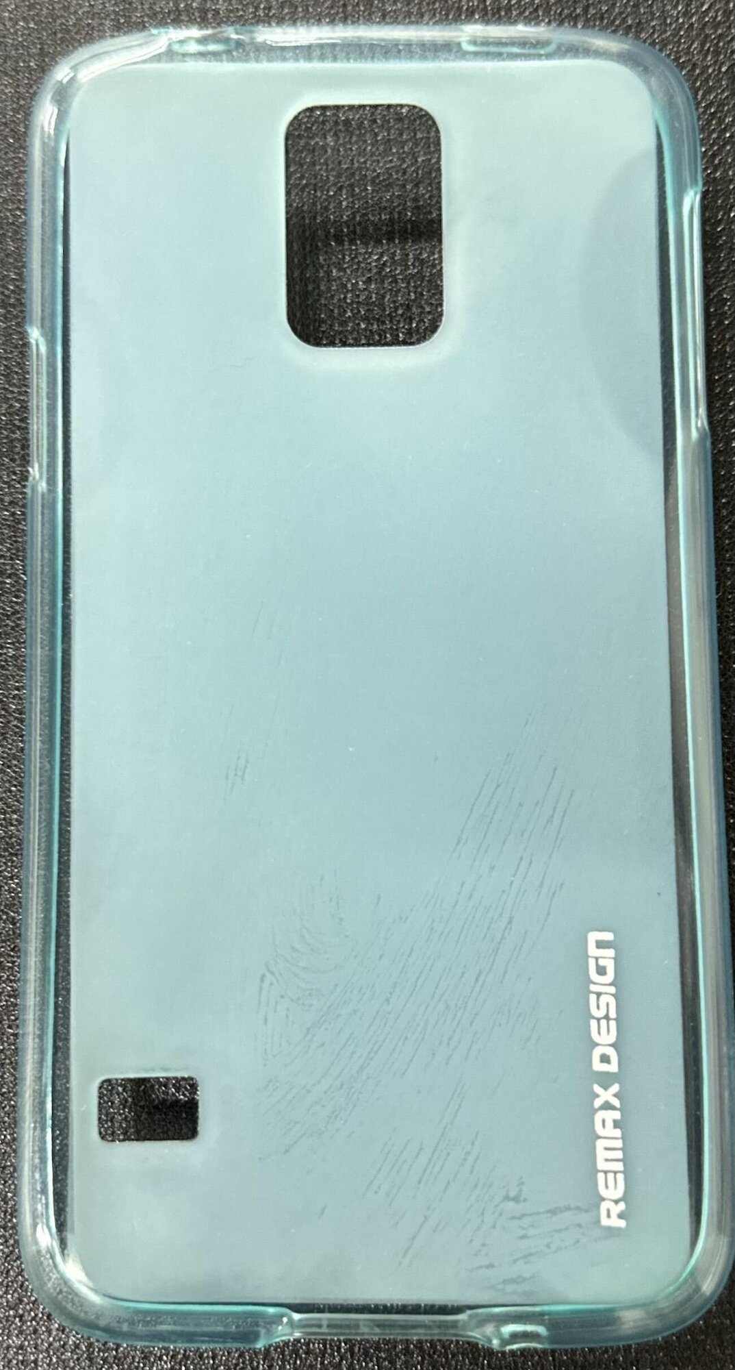 Чехол накладка силиконовая для Samsung Galaxy S5 SM-G900F I9600, голубой-матовый++защитная пленка на экран в подарок