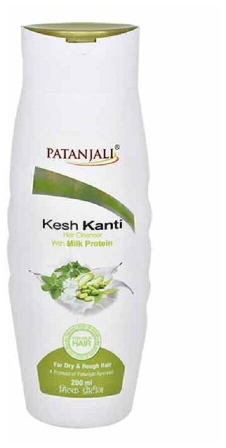 Patanjali Kesh Kanti / Hair Cleanser With MILK PROTEIN, Шампунь с Молочным Протеином для сухих и жёстких волос, 200 мл.