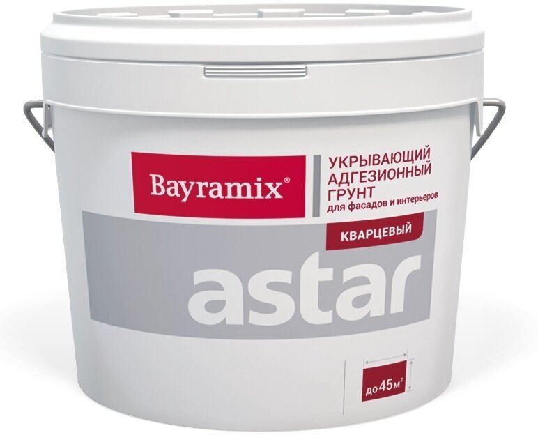 BAYRAMIX ASTAR кварцевый грунт для внутренних и наружных работ, белый (7кг)