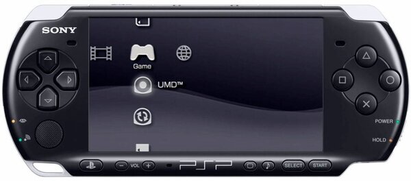 Игровая приставка Sony PlayStation Portable Bright (PSP-3000) SSD, 10 встроенных игр, черный