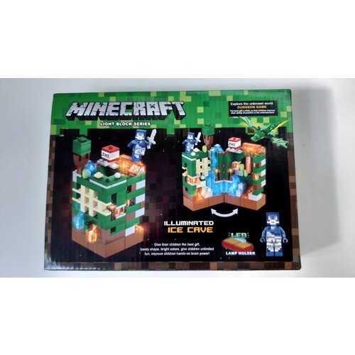Набор Конструкторы для мальчиков для девочек Майнкрафт 4 (Minecraft) крепости в блоке совместим с лего майнкрафт ярко-зеленый