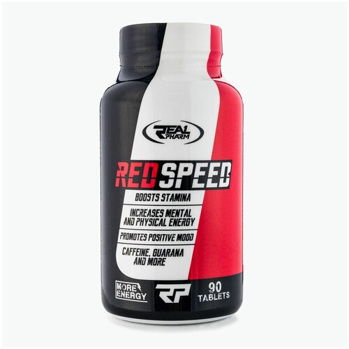 фото Предтренировочный комплекс real pharm red speed 90 таблеток / для энергии, концентрации внимания, памяти / кофеин / гуарана