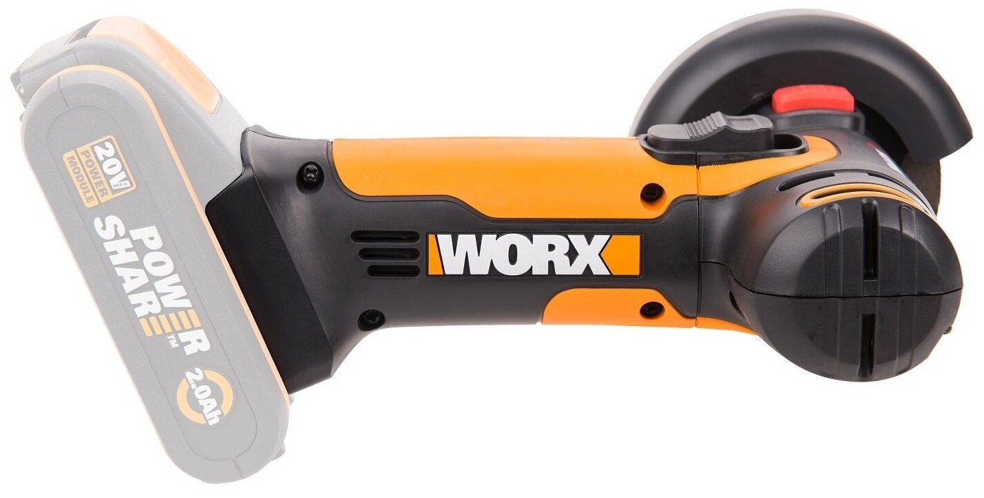 Шлифмашина угловая аккумуляторная Worx WX801.9, без АКБ и ЗУ