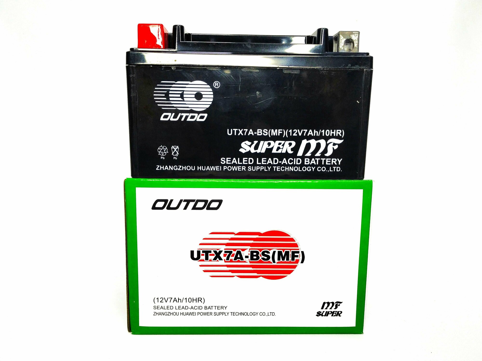 Аккумулятор 12В 7Ач OUTDO UTX7A-BS(MF) (кислотный, герметичный) (прямая полярн) (150х87х94мм)