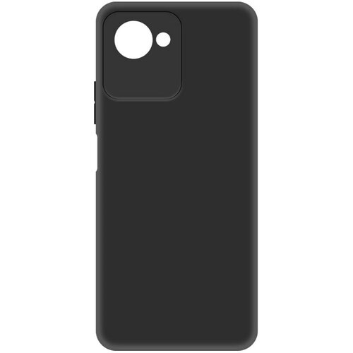 Чехол-накладка Krutoff Silicone Case для Realme C30/C30s черный чехол накладка krutoff soft case сушки для realme c30 черный