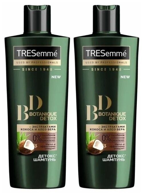 Tresemme Шампунь Botanique Detox без силиконов, 2 шт по 400 мл