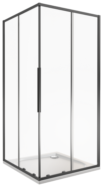 Душевой уголок Good Door Idea CR 90x90 прозрачный, черный (CR-90-C-B)