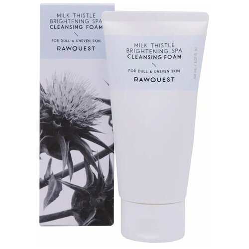 RAWQUEST MILK THISTLE BRIGHTENING SPA CLEANSING FOAM Пенка для умывания с экстрактом расторопши