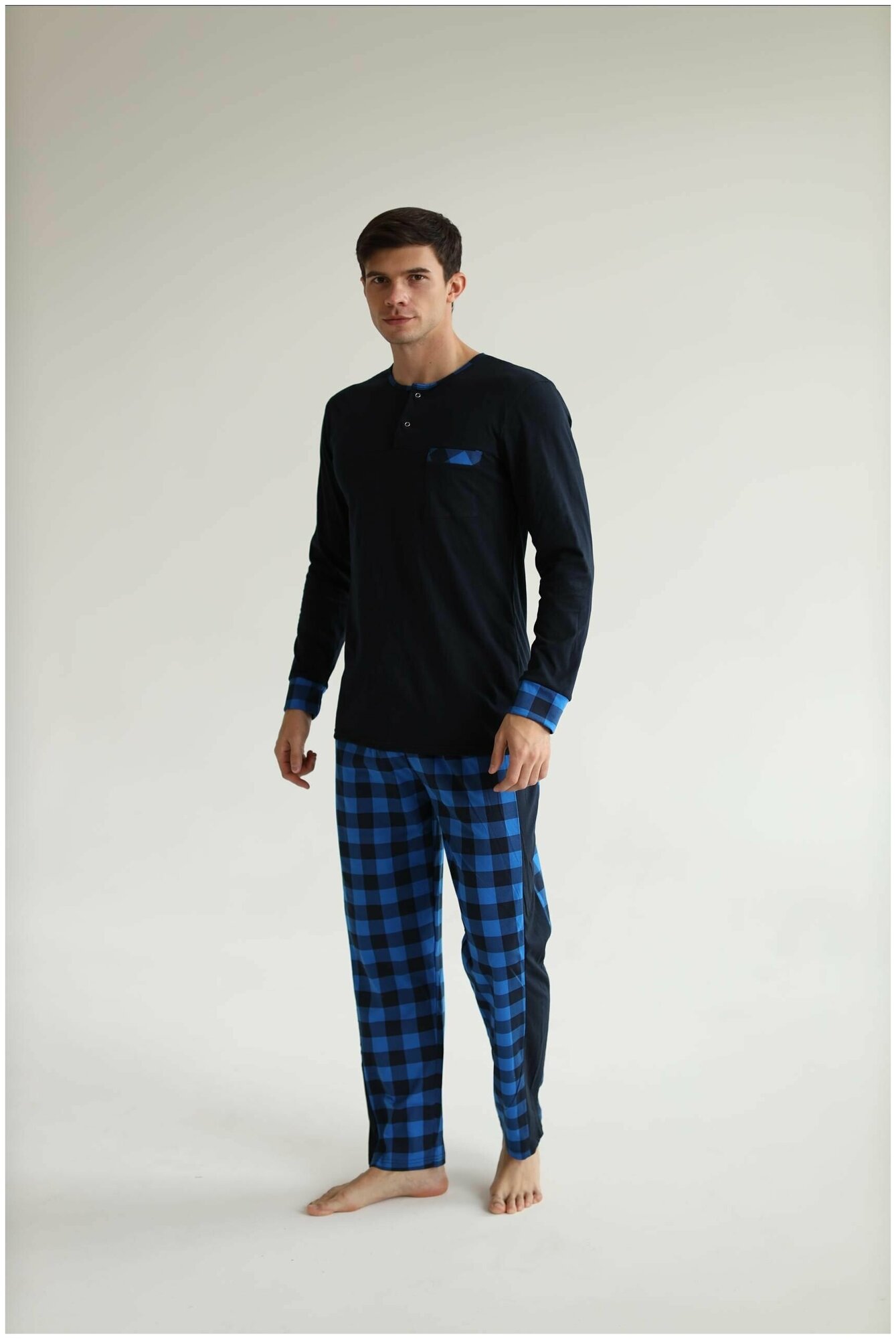 Домашний костюм, пижама мужская, комплект брюки свитшот, DomTeks - фотография № 4