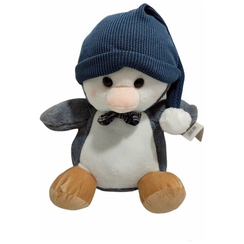 мягкая плюшевая игрушка пингвин пушистый пигвиненок из мадагаскара 23 см Мягкая игрушка Пингвин в шапке. 40 см. Пингвин в шапке плюшевая игрушка.