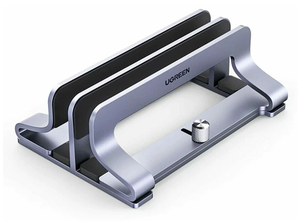 Фото Подставка для ноутбука Ugreen LP258 вертикальная для двух устройств с диагональю до 15.6, металлическая, цвет серебристый (60643)
