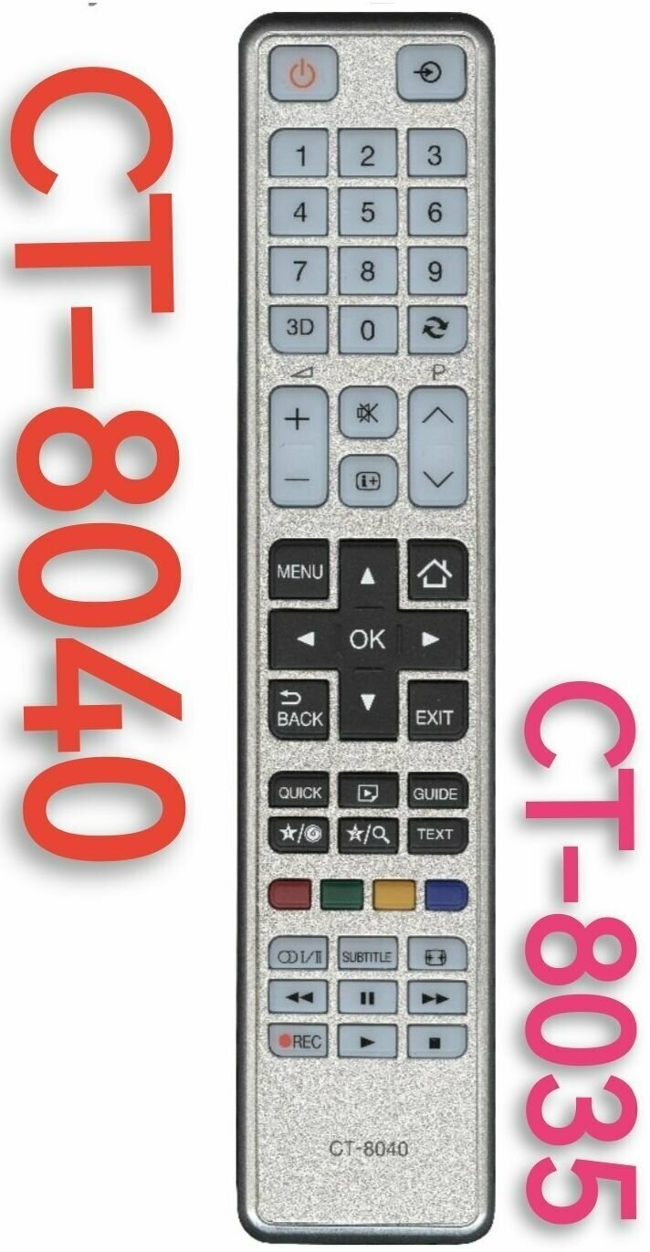 Пульт CT-8040 для TOSHIBA/тошиба телевизора/ct-8035