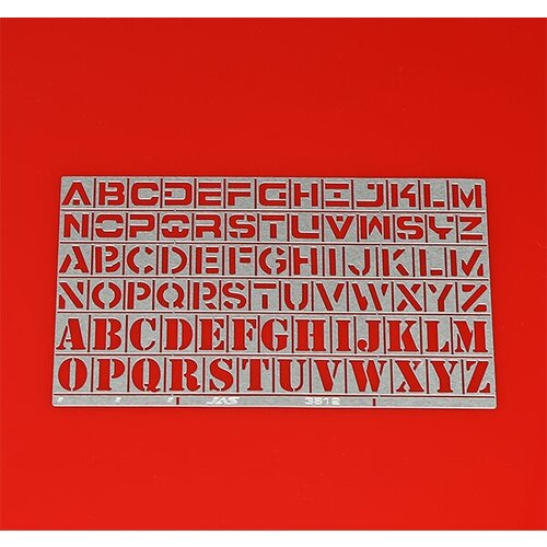 JAS 3812 Трафарет буквы латинского алфавита 78 символов