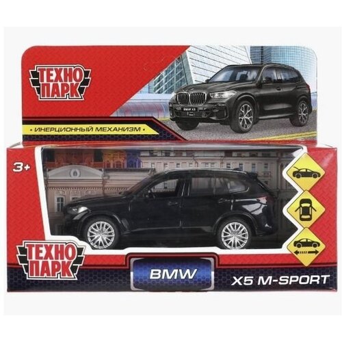 Машина металл BMW X5 M-SPORT 12 см, (откр. двери, багаж, черн)Технопарк