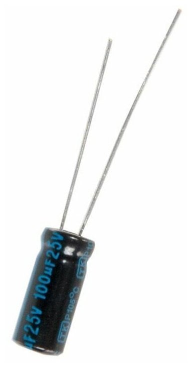 Capacitor / Конденсатор электролитический 100x25 (5x11) TK Jamicon 105C