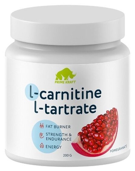 Напиток сухой "Prime Kraft" L-Carnitine L-tartrate, гранат, 200г