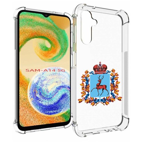 Чехол MyPads герб-нижегородская-область для Samsung Galaxy A14 4G/ 5G задняя-панель-накладка-бампер