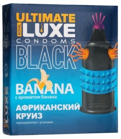 Презервативы Luxe BLACK ULTIMATE Африканский Круиз, банан, 1 шт