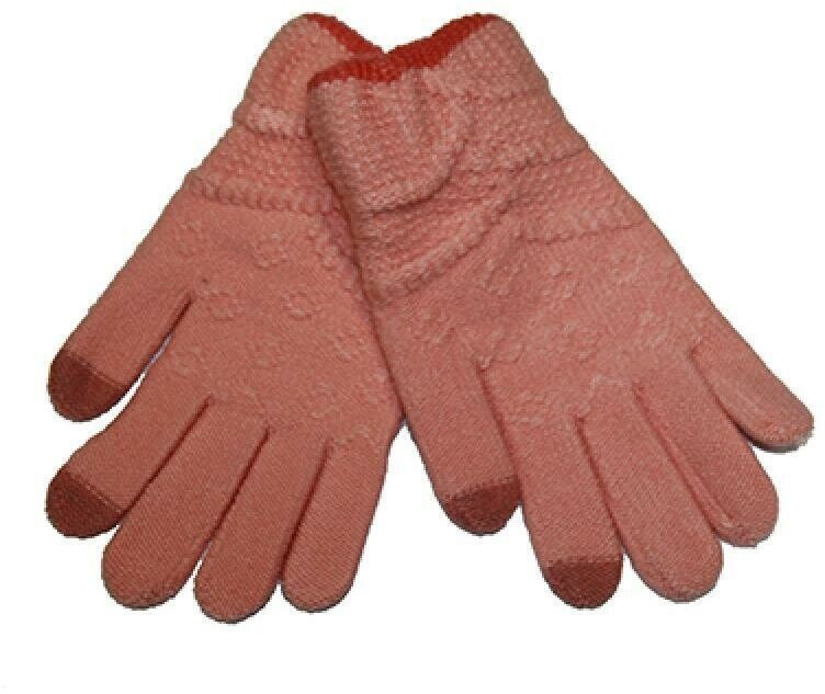 Перчатки для ёмкостных тачскринов (размер S) №15 <розовый>