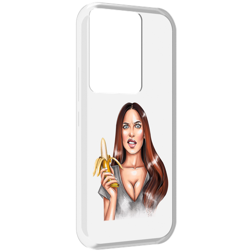 Чехол MyPads девушка-с-бананом для Itel Vision 3 Plus / Itel P38 Pro задняя-панель-накладка-бампер
