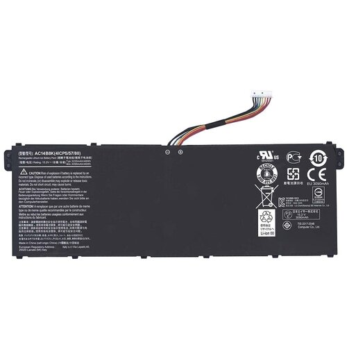 Аккумуляторная батарея для ноутбука Acer Aspire E3-111 (AC14B8K) 15.2V 3090mAh 46Wh шлейф матрицы для acer aspire a517 51 a517 51g p n dc02002vs00 50 gsun2 008