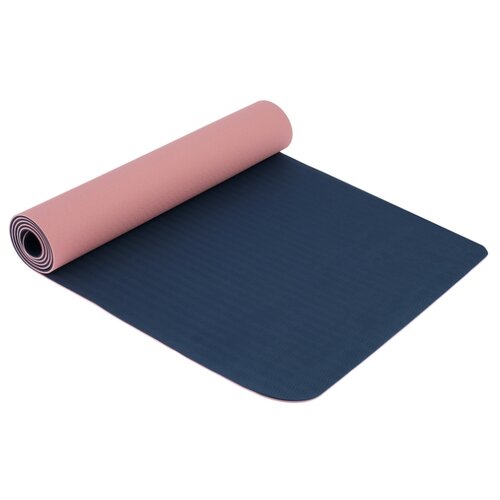 фото Коврик sangh yoga mat двухцветный, 183х61х0.6 см розовый однотонный