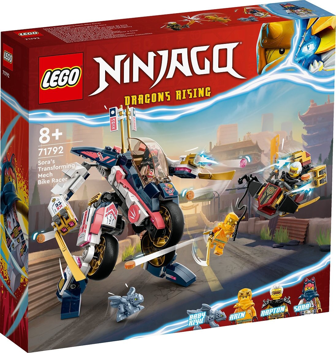 Конструктор LEGO Ninjago 71792 Sora's Transforming Mech Bike Racer, 384 дет.