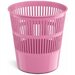 Корзина для бумаг сетчатая пластиковая ErichKrause Pastel, 9л, розовая