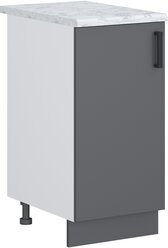 Кухонный модуль №14 со столешницей шкаф нижний напольный ЛДСП 40х60х84.5см белый графит мрамор