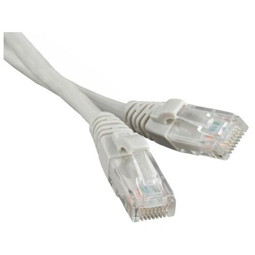 Патч-корд RJ45 - RJ45, 4 пары, UTP, категория 5е, 3 м, серый, LSZH, LANMASTER LAN-PC45/U5E-3.0-GY